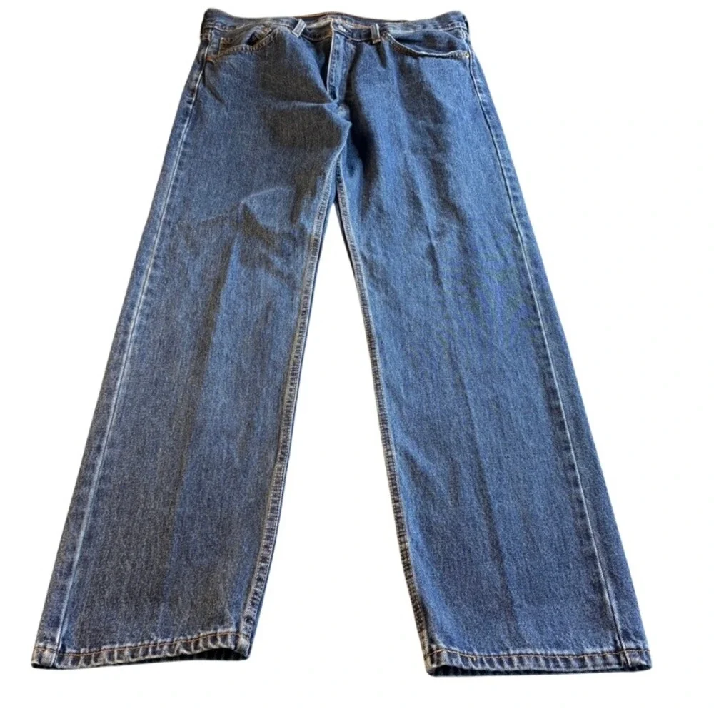 Levis 505 Regular Fit Straight Leg Men's Jeans Blue Medium Wash‎ 38x32 Rugged